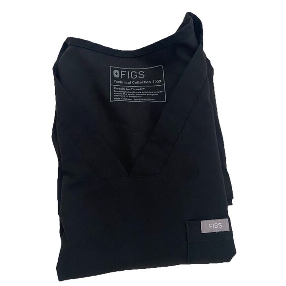 Figs Chisec Scrub Top TM3000 Black Size XXL - Picture 10 of 10